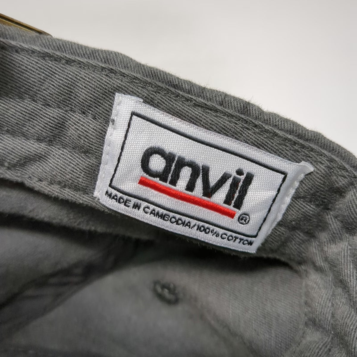 Anvil Baseball Cap Gray One Size Intercoastal Corporation Slideback Logo Hat