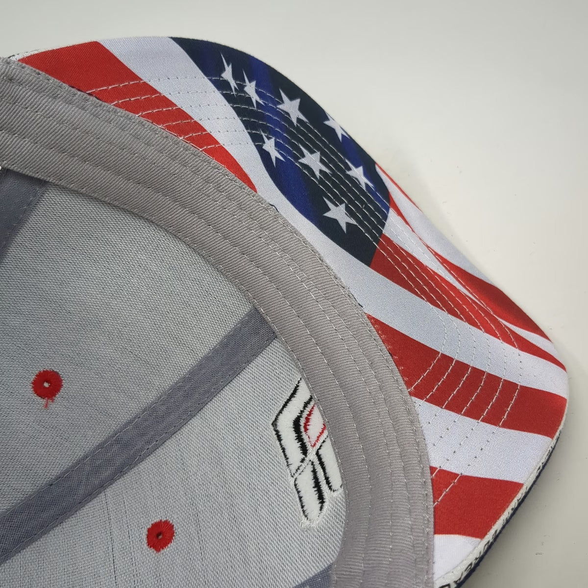 Buck's Bags Trucker Hat Blue One Size Farm Bureau Ins American Flag Underbrim