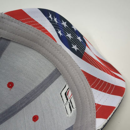 Buck's Bags Trucker Hat Blue One Size Farm Bureau Ins American Flag Underbrim