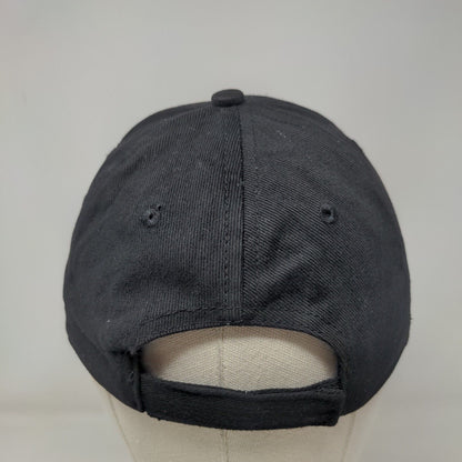AWP Strapback Hat Black One Size Adjustable Embroidered Vented Holes 6 Panel