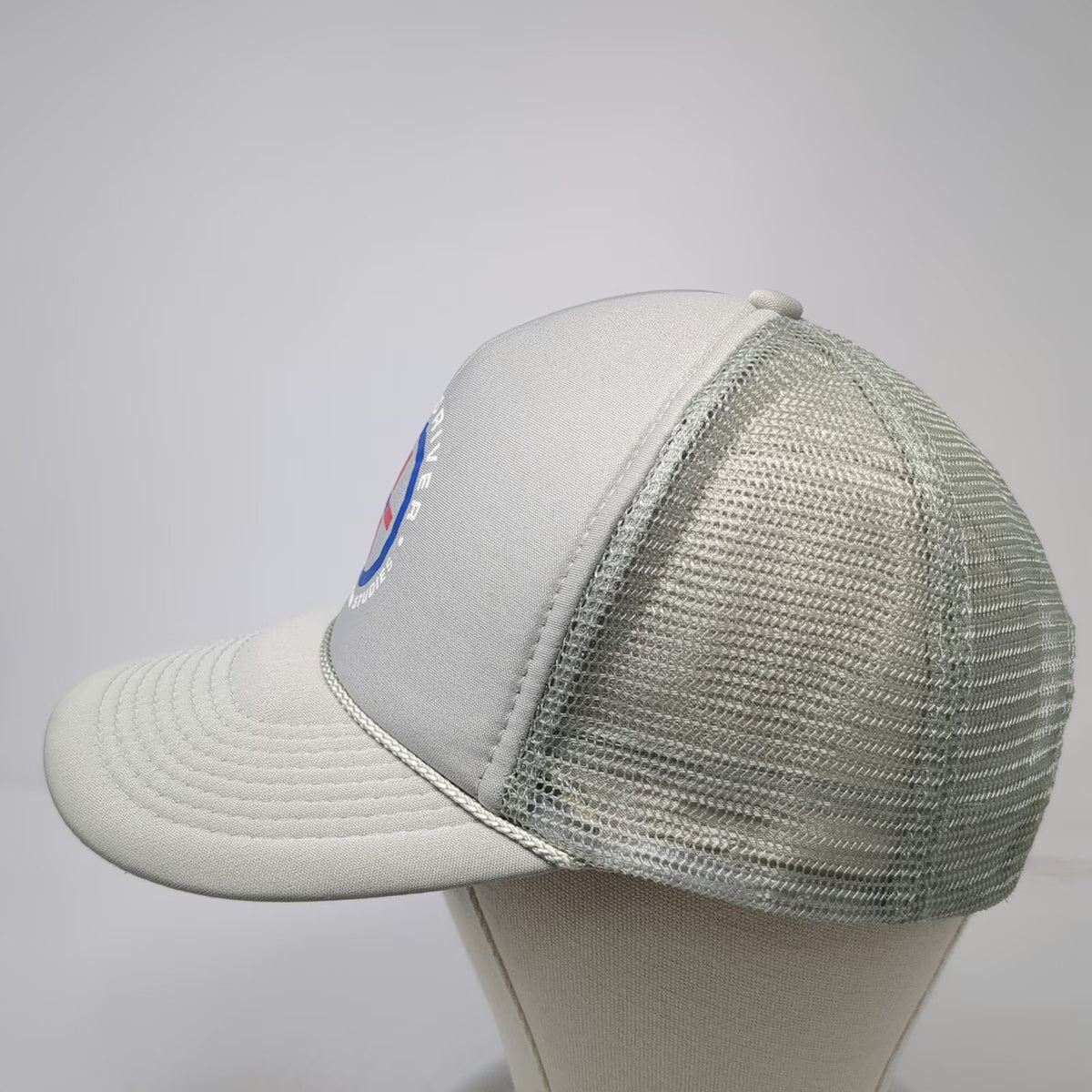 Nissin Gray Trucker Hat One Size Round River Conservation Studies Mesh Snapback