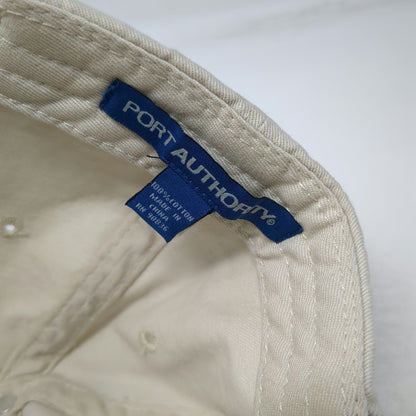 Port Authority Baseball Cap Beige Blue Black One Size Clearwater Seed Logo Hat