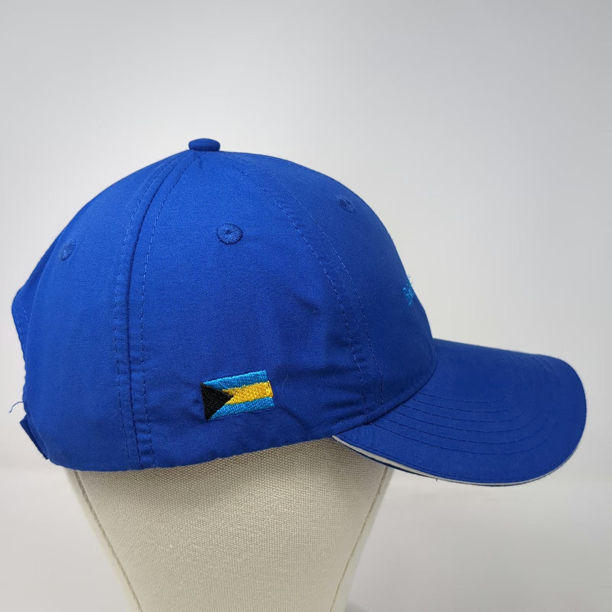 Adams Blue Baseball Cap One Size Baha Bay Bahamas Flag Water Park Resort Hat