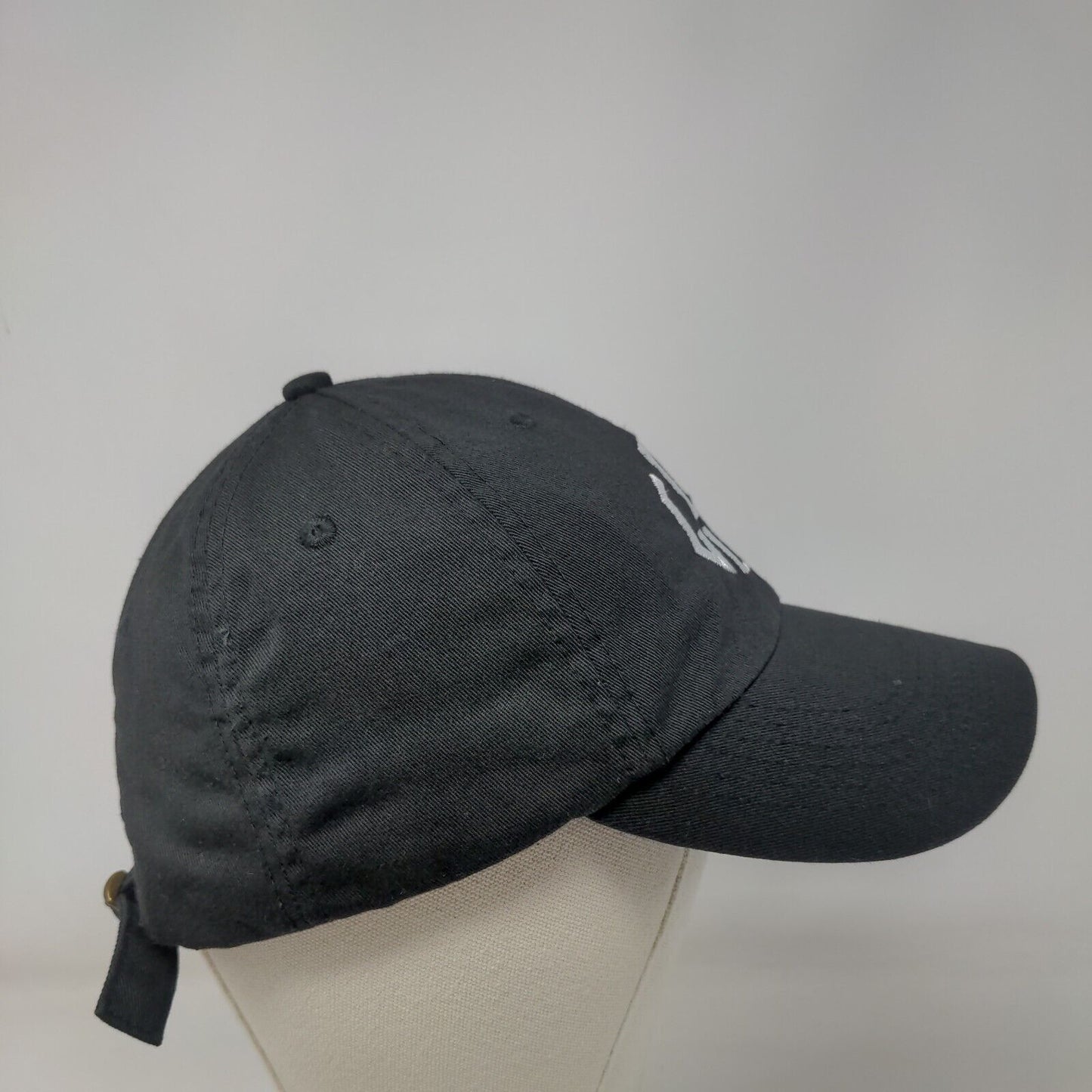 CSC Slideback Hat Black One Size Adjustable Embroidered Vented Holes 6 Panel