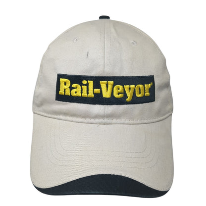 Rail-Veyor Strapback Hat Beige One Size Adjustable Embroidered Hit Wear