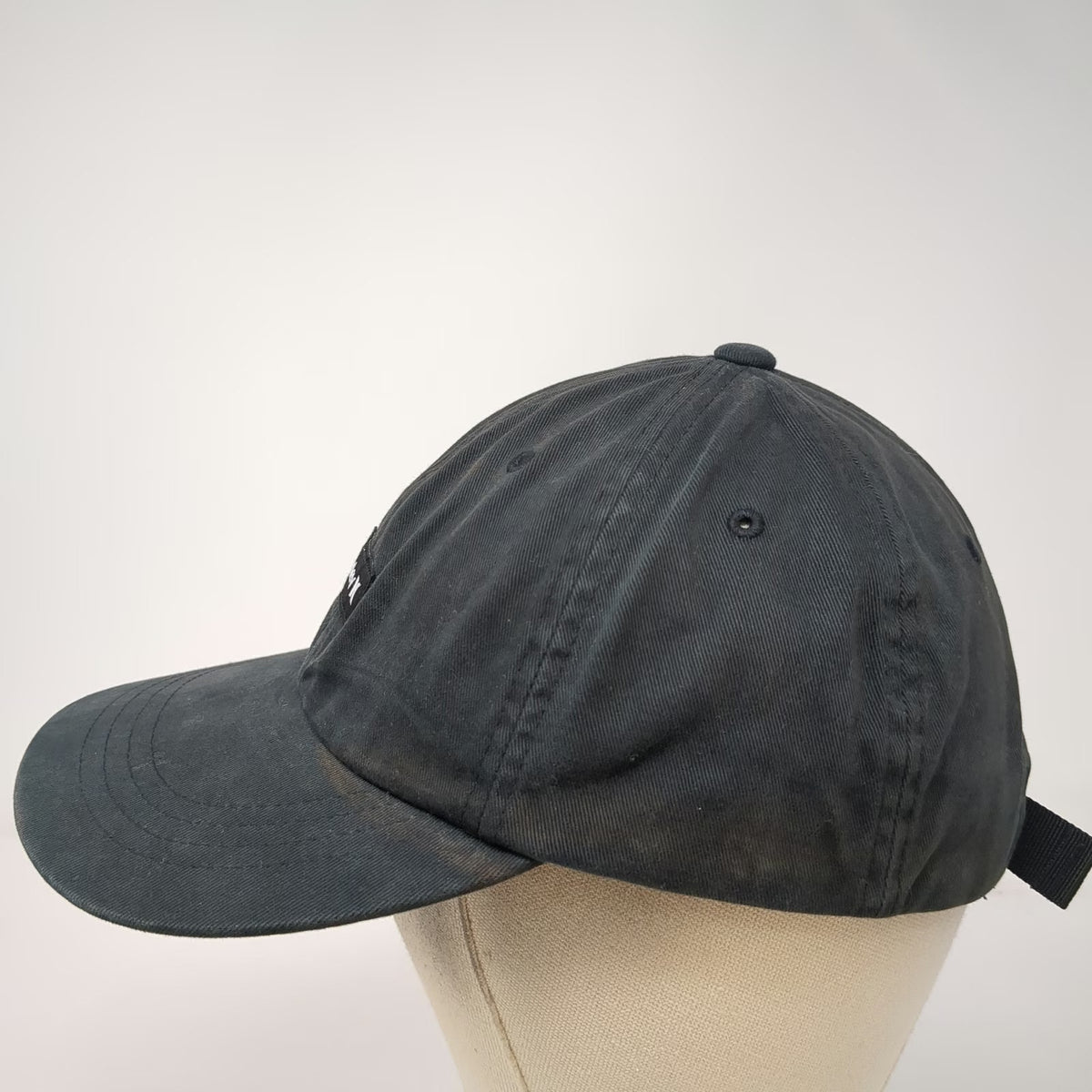 Hurley Baseball Cap Black One Size Adjustable Slideback Cotton Patch Logo Hat