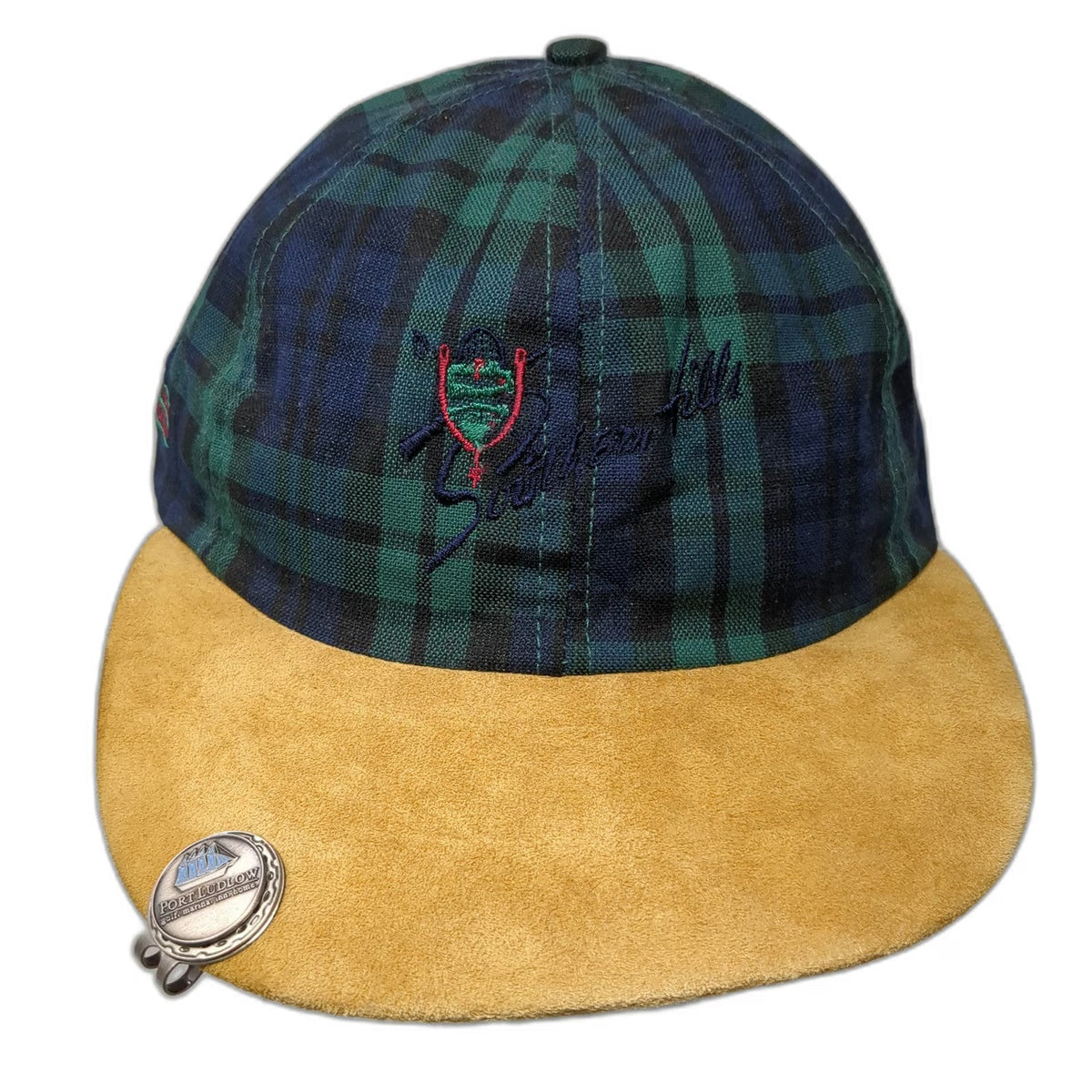 Classic Sportswear Baseball Cap Blue OSFM Suede Brim Plaid Southern Hills Hat