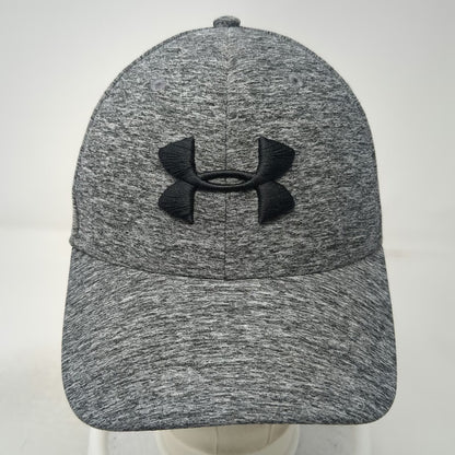 Under Armour Baseball Cap Gray L Heathered Stretch Fit Athletic Logo Golf Hat