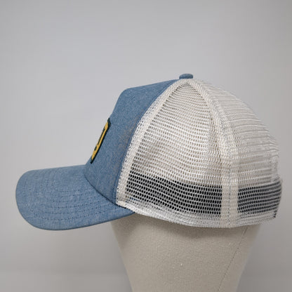 YETI Built For The Wild Trucker Hat Blue One Size Adjustable Mesh Back 6 Panel