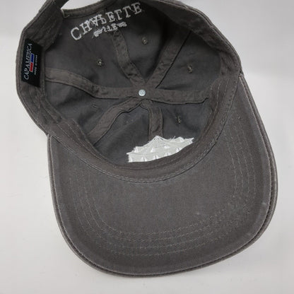 STE Chapelle Slideback Hat Gray One Size Adjustable Embroidered Cap America