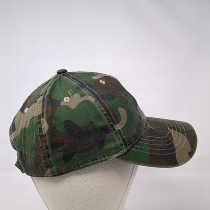 Unbranded Strapback Hat Camouflage OS Adjustable Vented Holes 6 Panel Blank