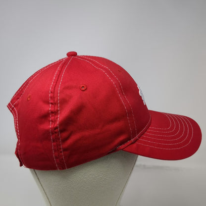 Budweiser Baseball Cap Red One Size Strapback Logo Contrast Stitching Hat