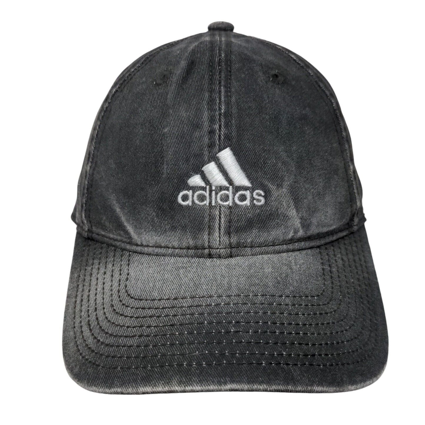 Adidas Slideback Hat Gray One Size Adjustable Embroidered Logo 6 Panel