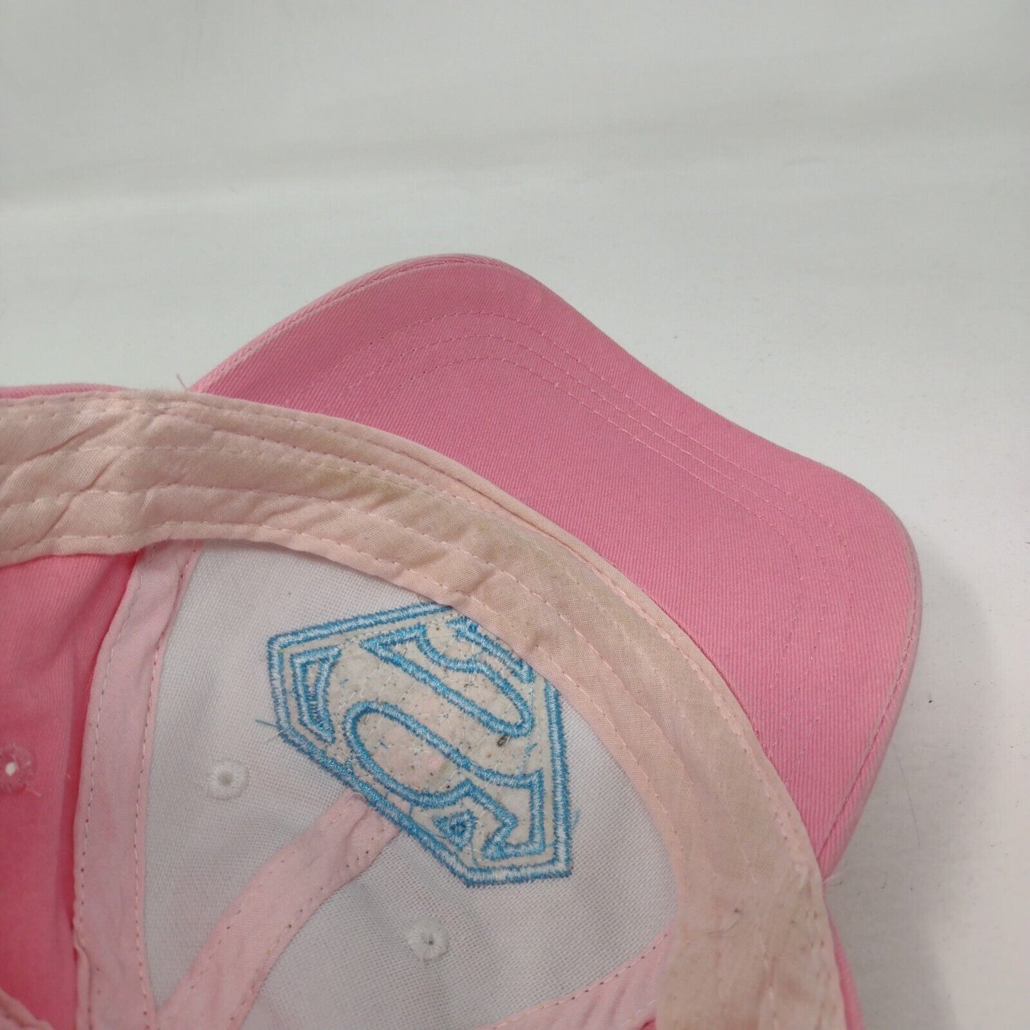 Supergirl Strapback Hat Pink OSFM Adjustable Embroidered 6 Panel DC Comics