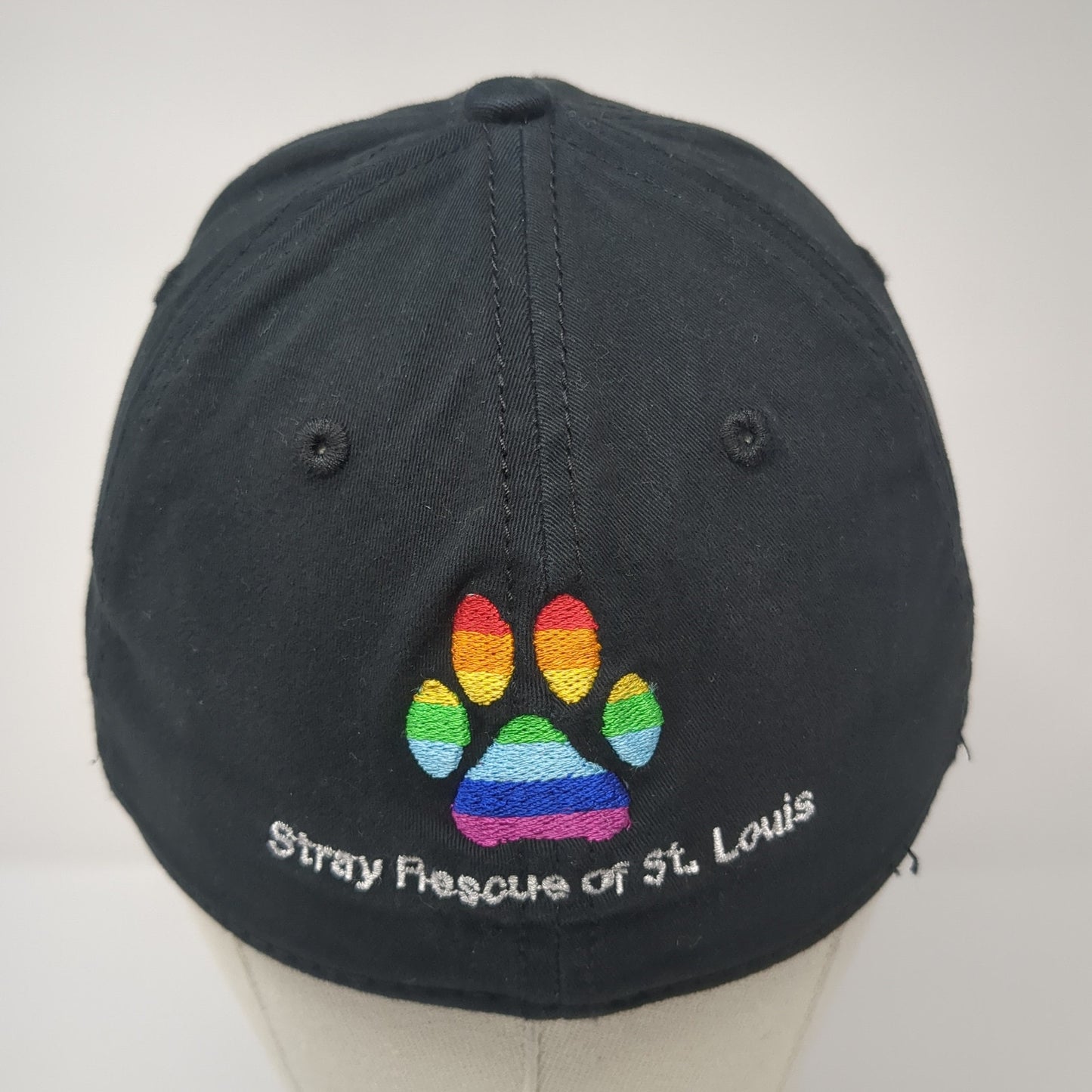 Woof Stray Rescue of St. Louis Fitted Hat Black Medium Cap America