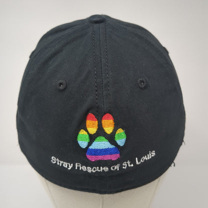 Woof Stray Rescue of St. Louis Fitted Hat Black Medium Cap America