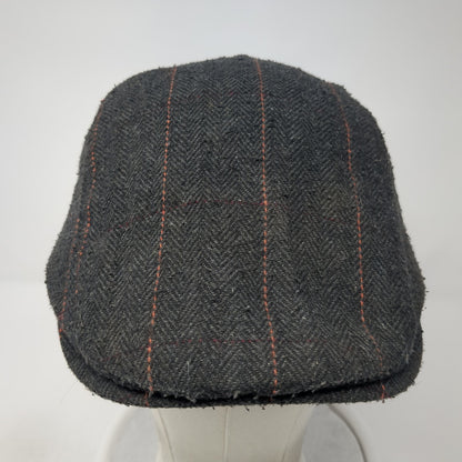 Unbranded Newsboy Cap Gray One Size Adjustable Lightweight Tweed Blank