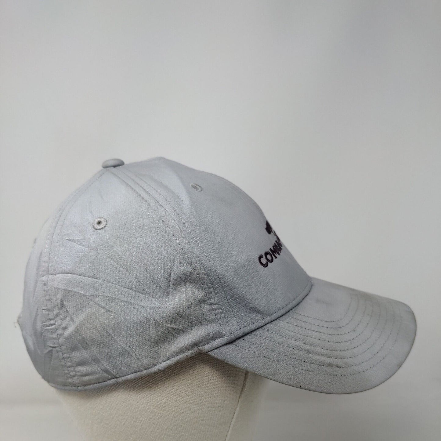 Community Bank Strapback Hat Gray OSFM 6 Panel Nike Legacy91 Dri-Fit