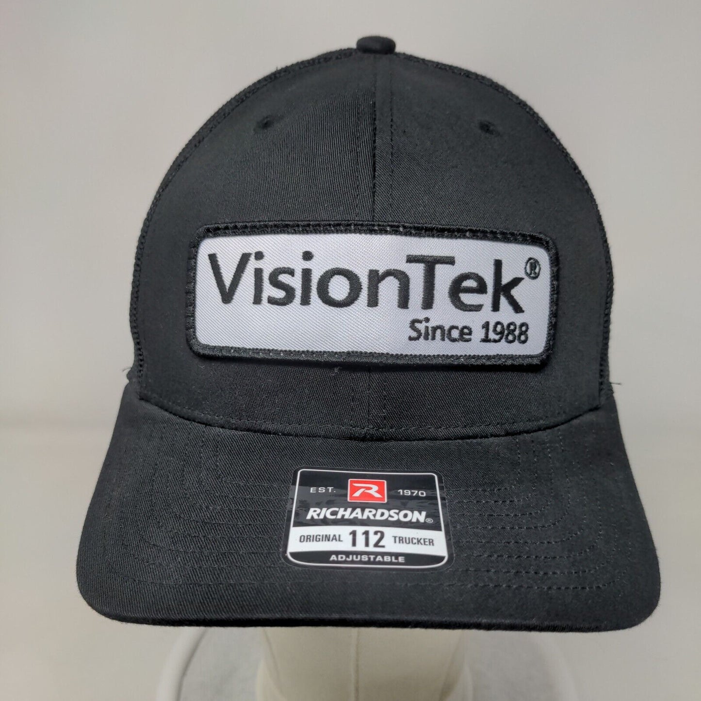 VisionTek Patch Snapback Mesh Back Trucker Hat Black Adjustable