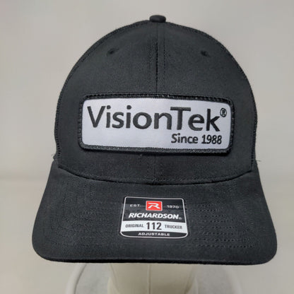 VisionTek Patch Snapback Mesh Back Trucker Hat Black Adjustable