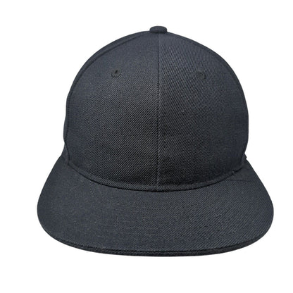 KB ETHOS Fitted Baseball Cap Black Size 7 1/8 Vented Holes 6 Panel Blank