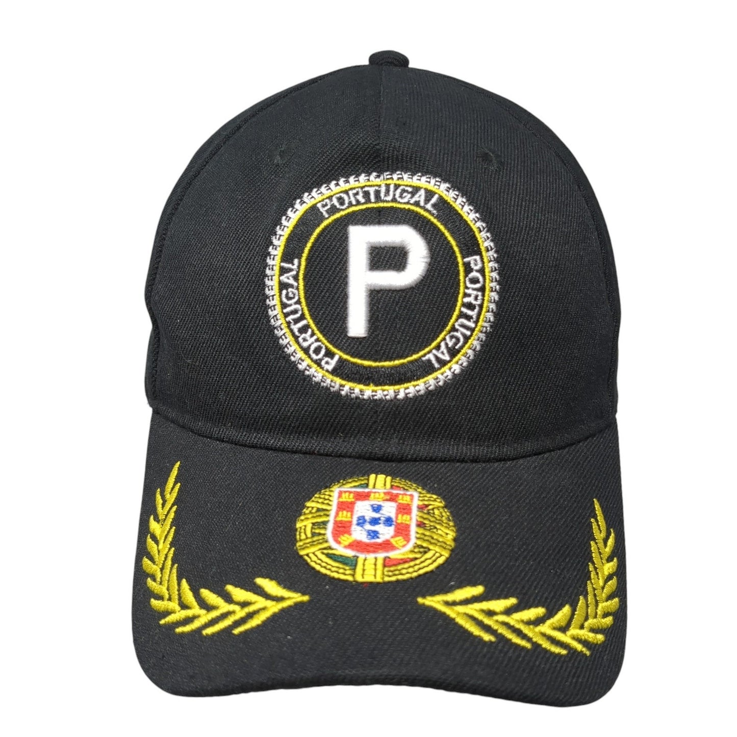 Portugal Strapback Hat Black Embroidered Logo Spell Out Flag Tourist