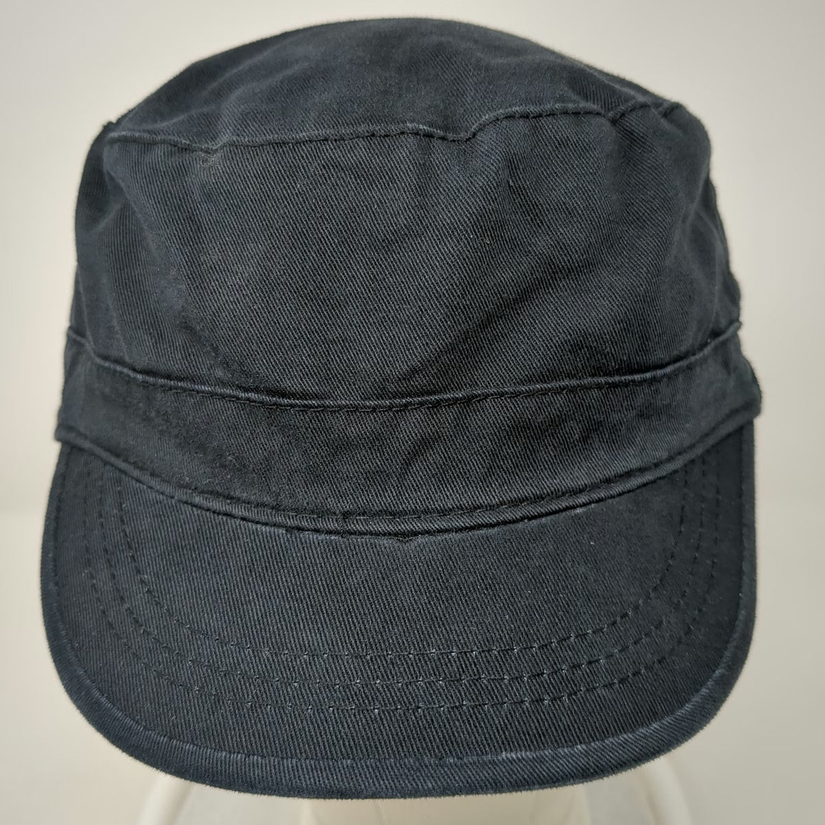 H&M Army Cap Black M Adjustable Cotton Slideback Hat Garment Quality Side Tag