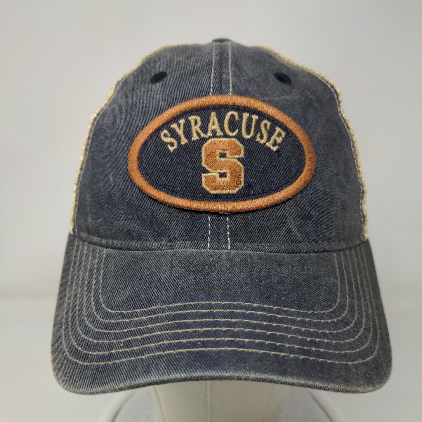 Legacy Men's Snapback Mesh Back Hat Blue Embroidered Syracuse University Logo