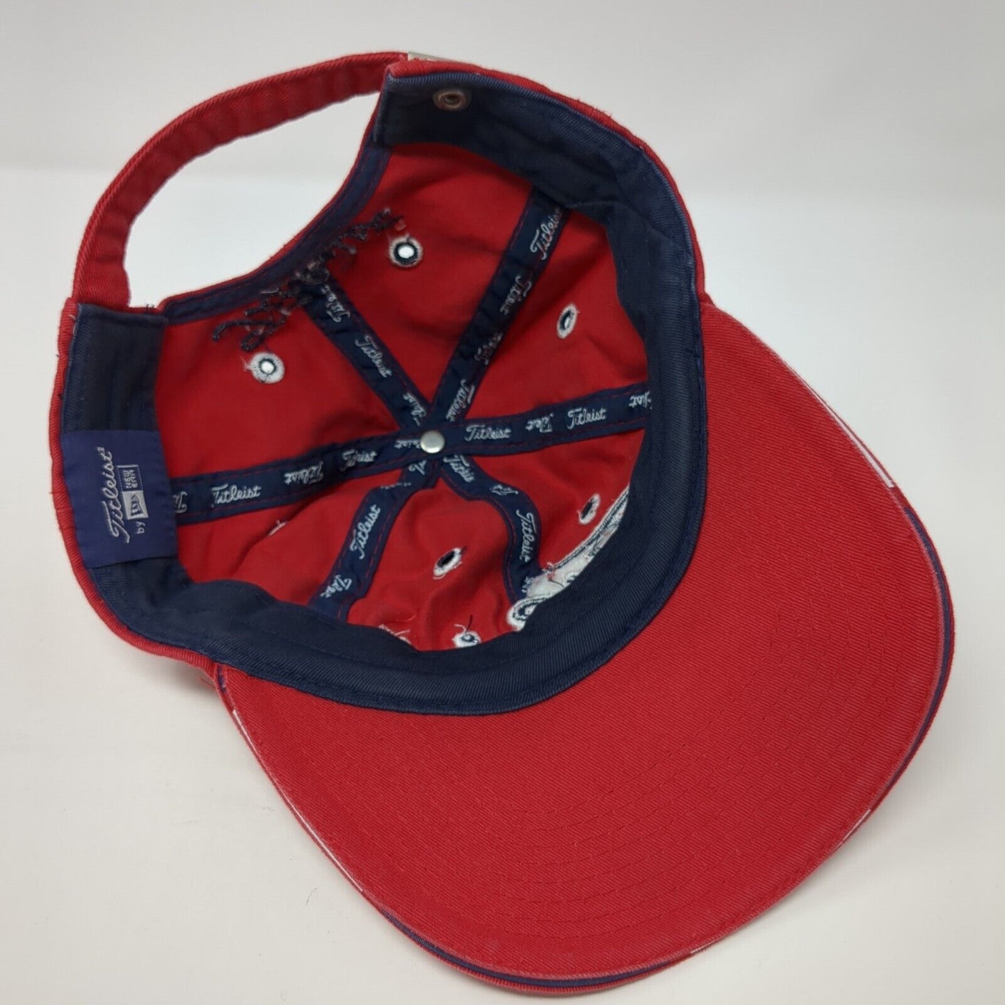Titleist by New Era Slideback Hat Red One Size Adjustable Embroidered