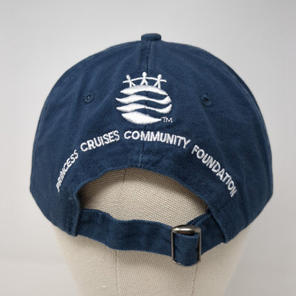 On Deck For The Cure Slideback Hat Blue One Size Adjustable Embroidered Cotton