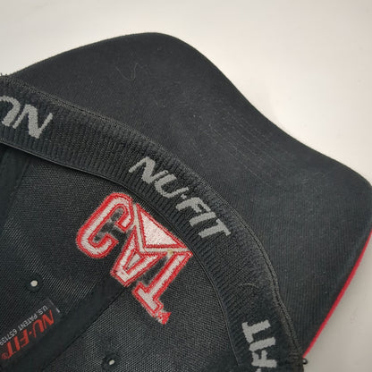 Caterpillar Baseball Cap Black M Red Contrast Piping Stretch Fit Embroidery Hat