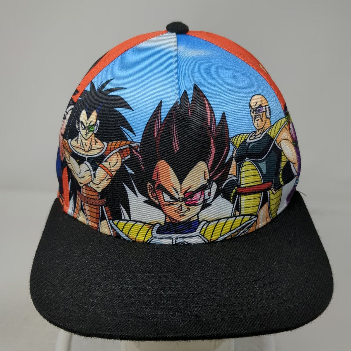 Dragon Ball Z 5 Panel Blue One Size Goku Vegeta Anime Graphic Snapback hat