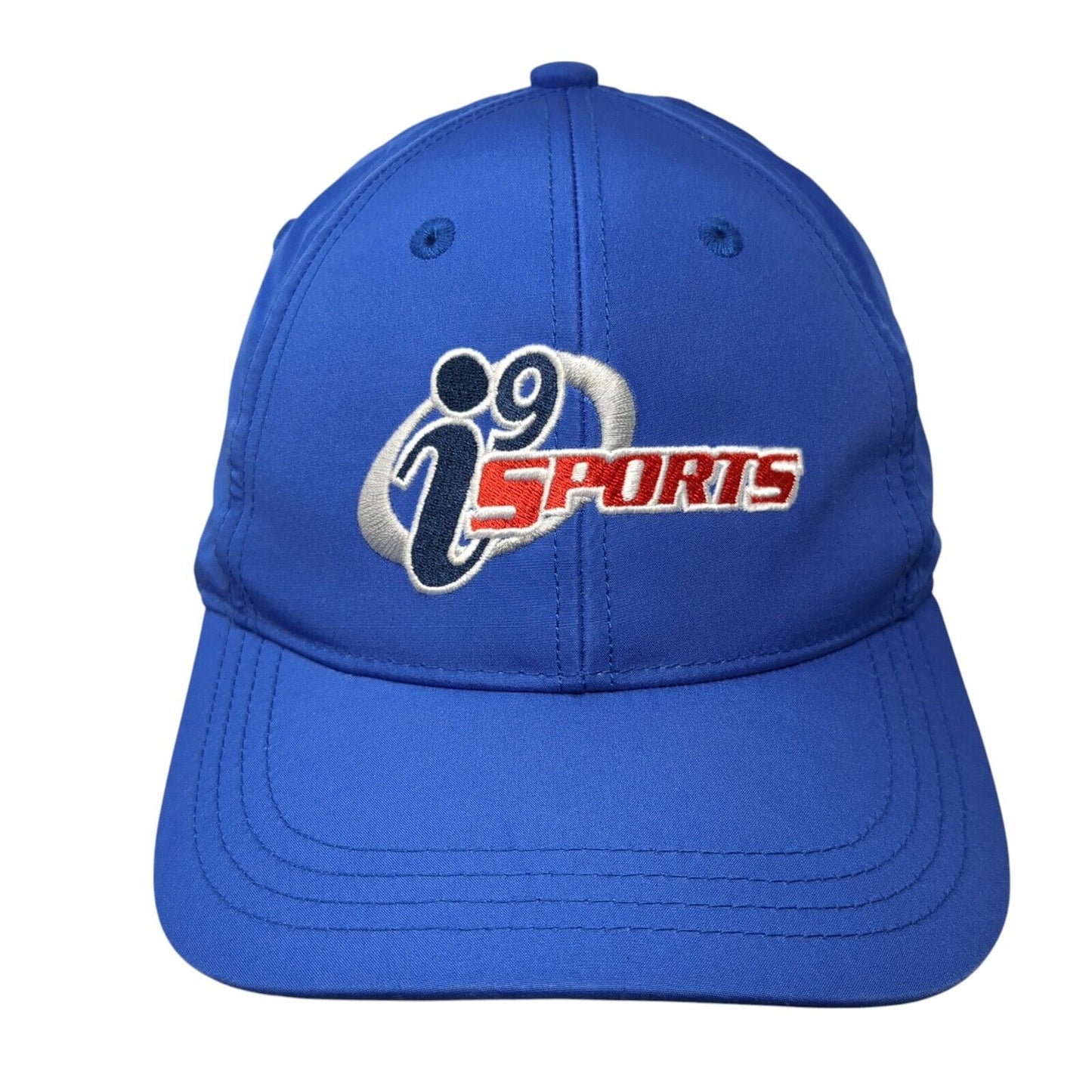 i9 Sports Strapback Hat Blue One Size Adjustable Embroidered Outdoor