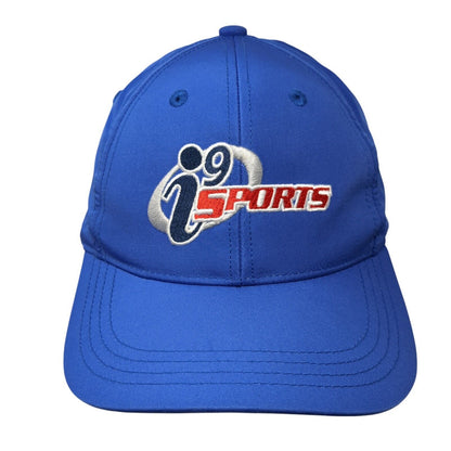 i9 Sports Strapback Hat Blue One Size Adjustable Embroidered Outdoor
