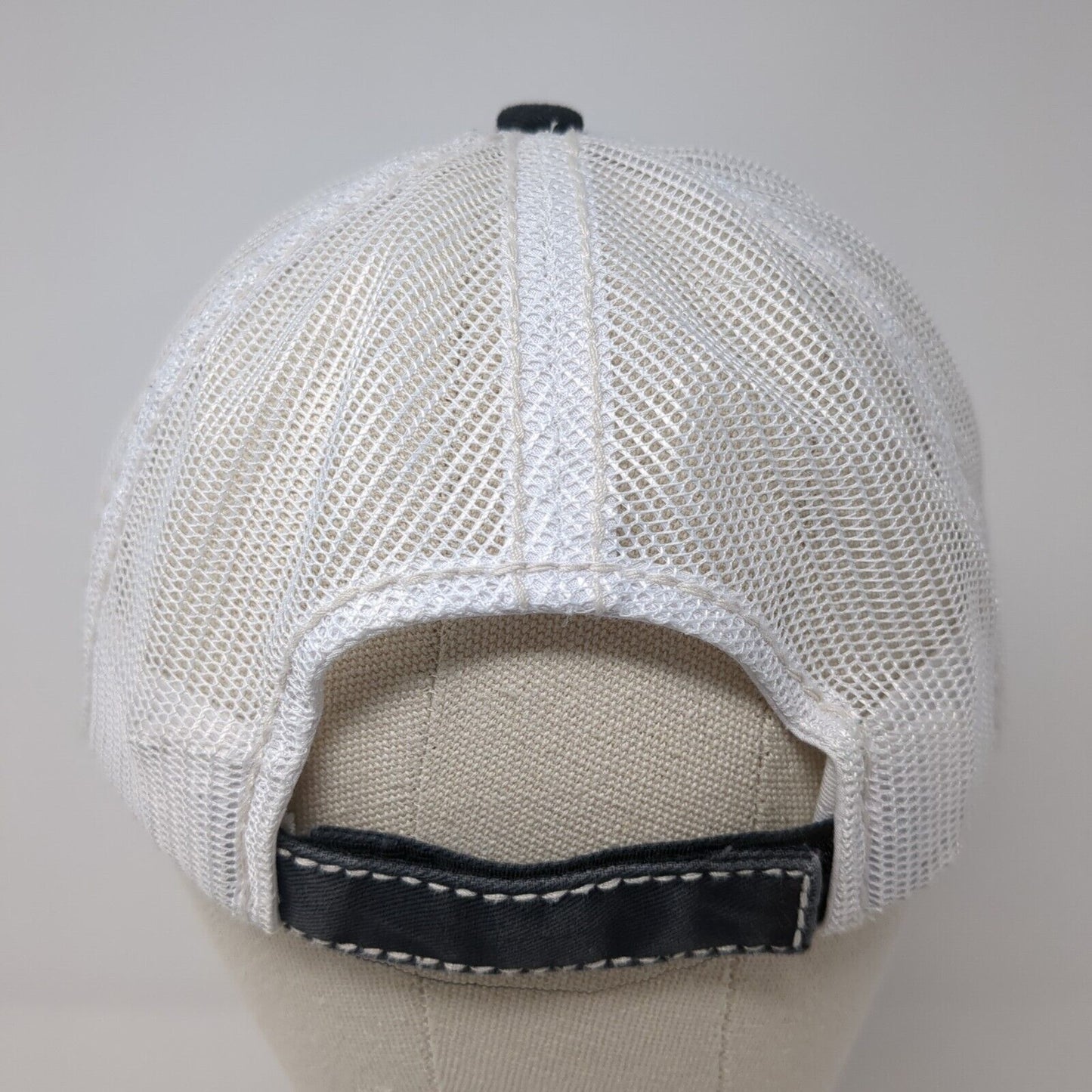 Lake Life Strapback Trucker Hat Blue One Size Adjustable Mesh Back Distressed