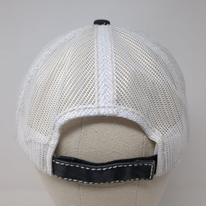 Lake Life Strapback Trucker Hat Blue One Size Adjustable Mesh Back Distressed