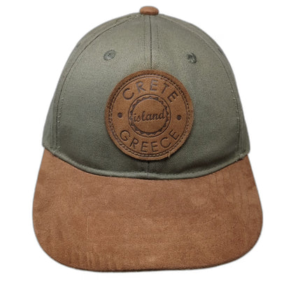 Hatpoint Baseball Cap Green Brown One Size Crete Greece Patch Strapback Hat