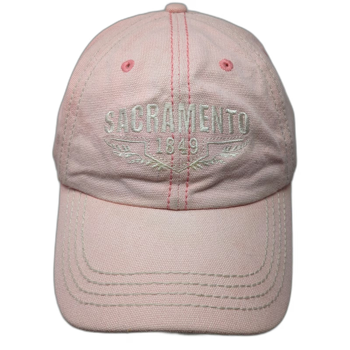 Polar Graphics Baseball Cap Pink One Size Sacramento 1849 Strapback Cotton Hat