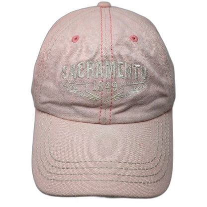 Polar Graphics Baseball Cap Pink One Size Sacramento 1849 Strapback Cotton Hat