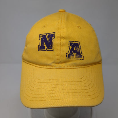 NA Strapback Hat Yellow One Size Solid Adjustable 6 Panel Outdoor Cap