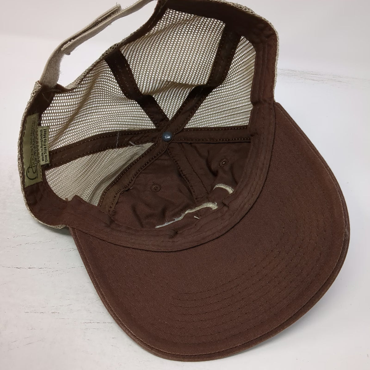 Outdoor Cap Baseball Cap Brown One Size Ducks Unlimited Logo Mesh Back Hat