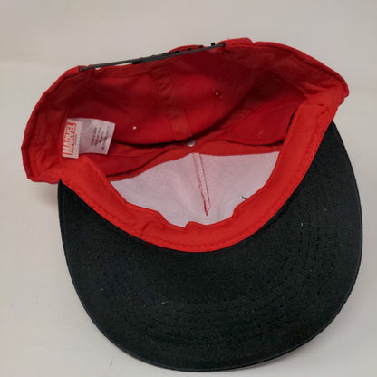 Marvel Deadpool Snapback Hat Red OSFM Adjustable Colorblock Vent Holes