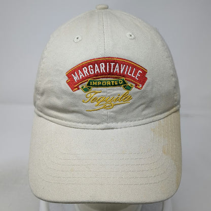 Margaritaville Baseball Cap Beige One Size Tequila Palm Tree Slideback Hat Logo