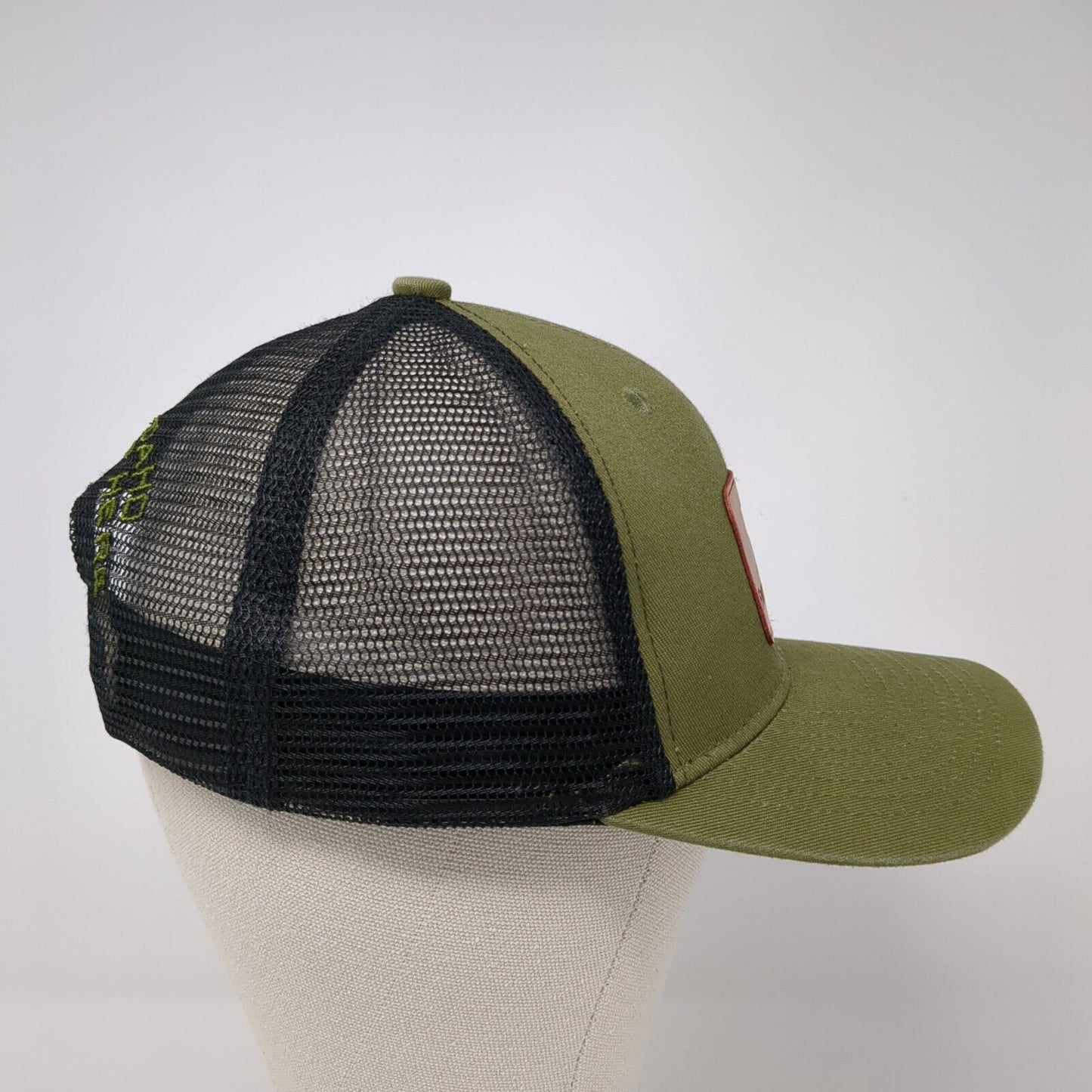 Farm Bureau Ins Patch Snapback Trucker Hat Green One Size Mesh Back