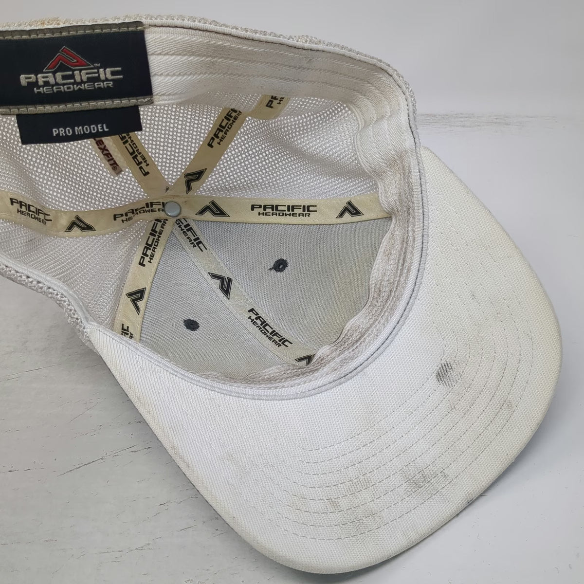 Pacific Headwear Snap-on Baseball Cap Blue XL Mesh Back Fitted Pro Model Hat