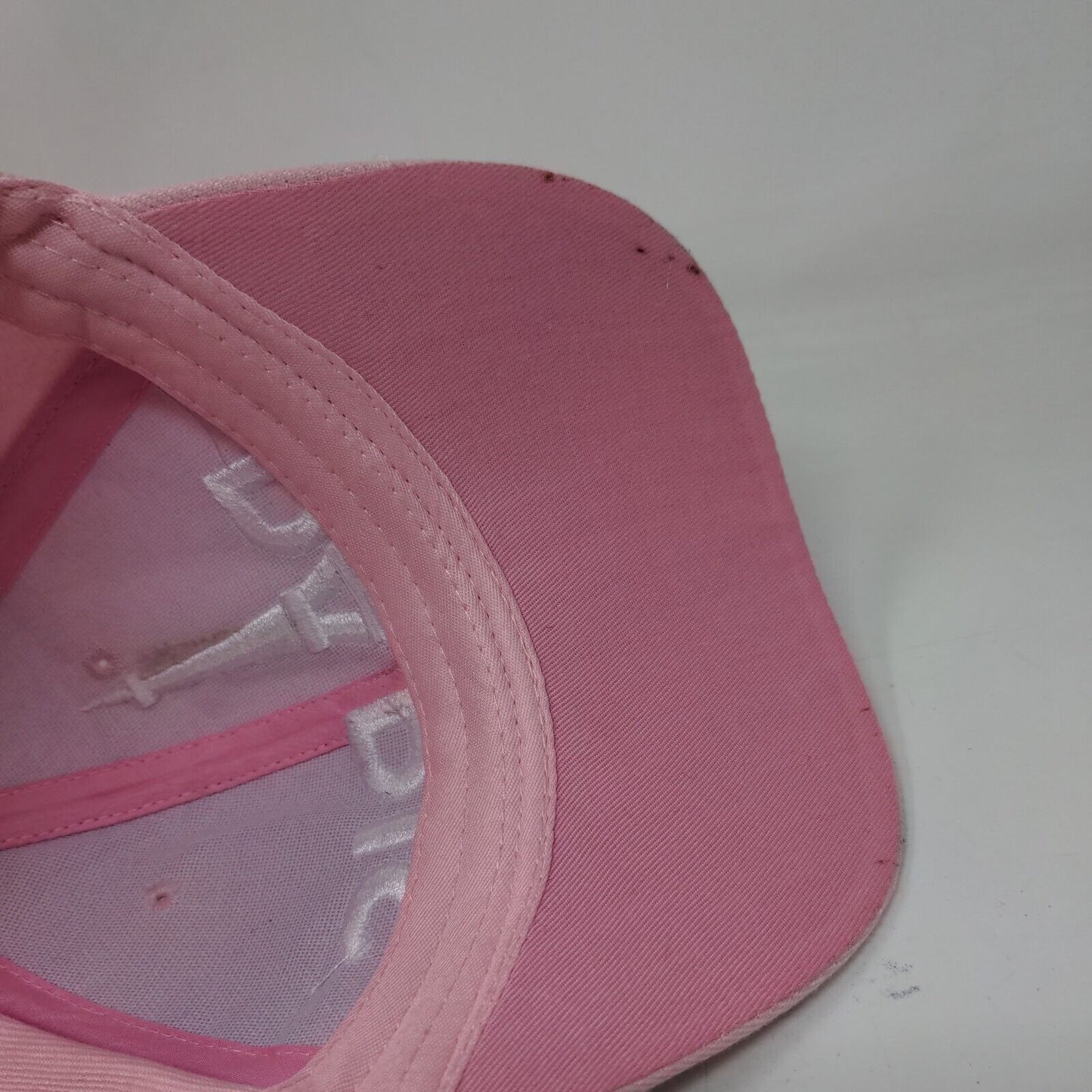 Paris Eiffel Tower Strapback Hat Pink One Size Adjustable Embroidered