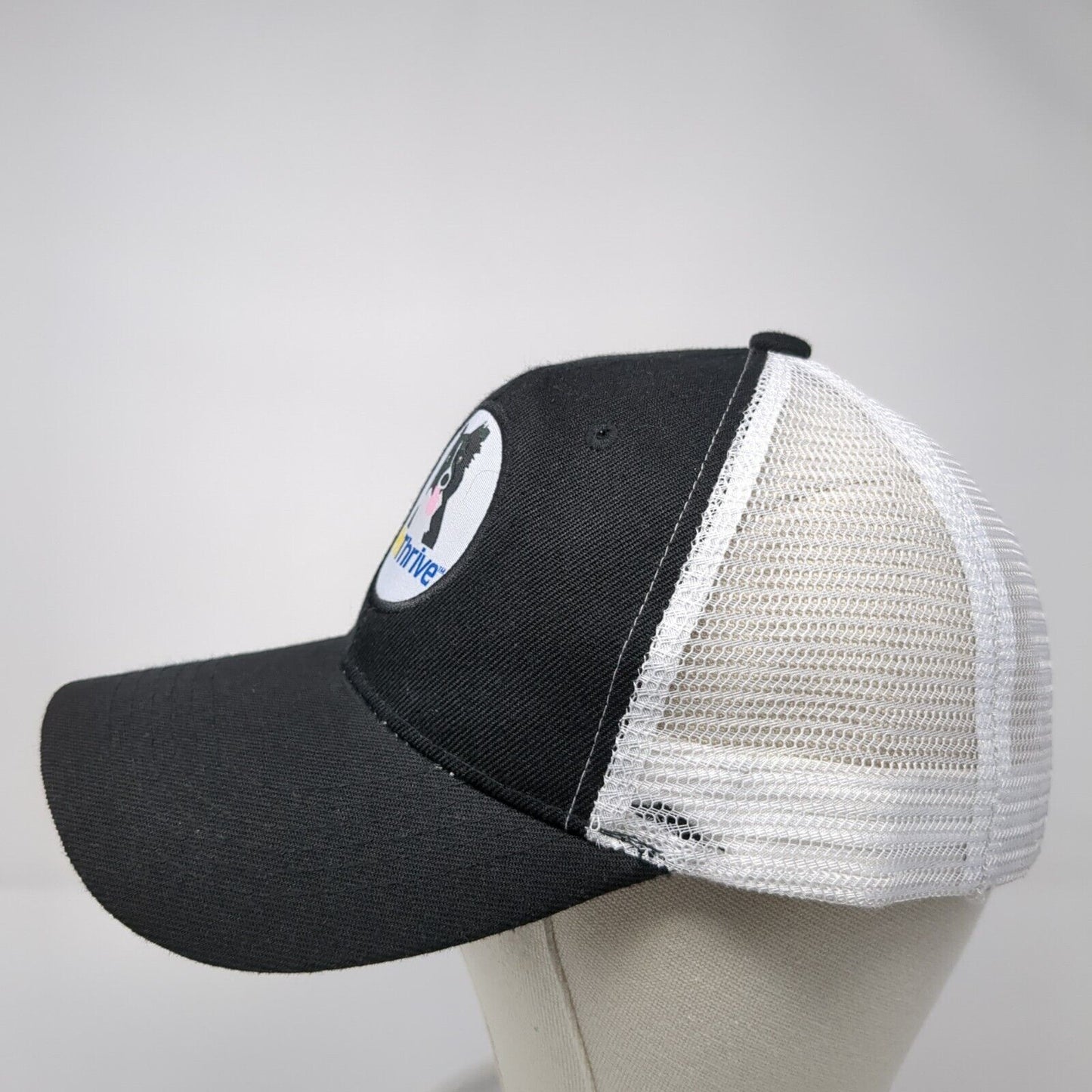 Pro Thrive Snapback Trucker Hat Black One Size Adjustable Mesh Back 6 Panel