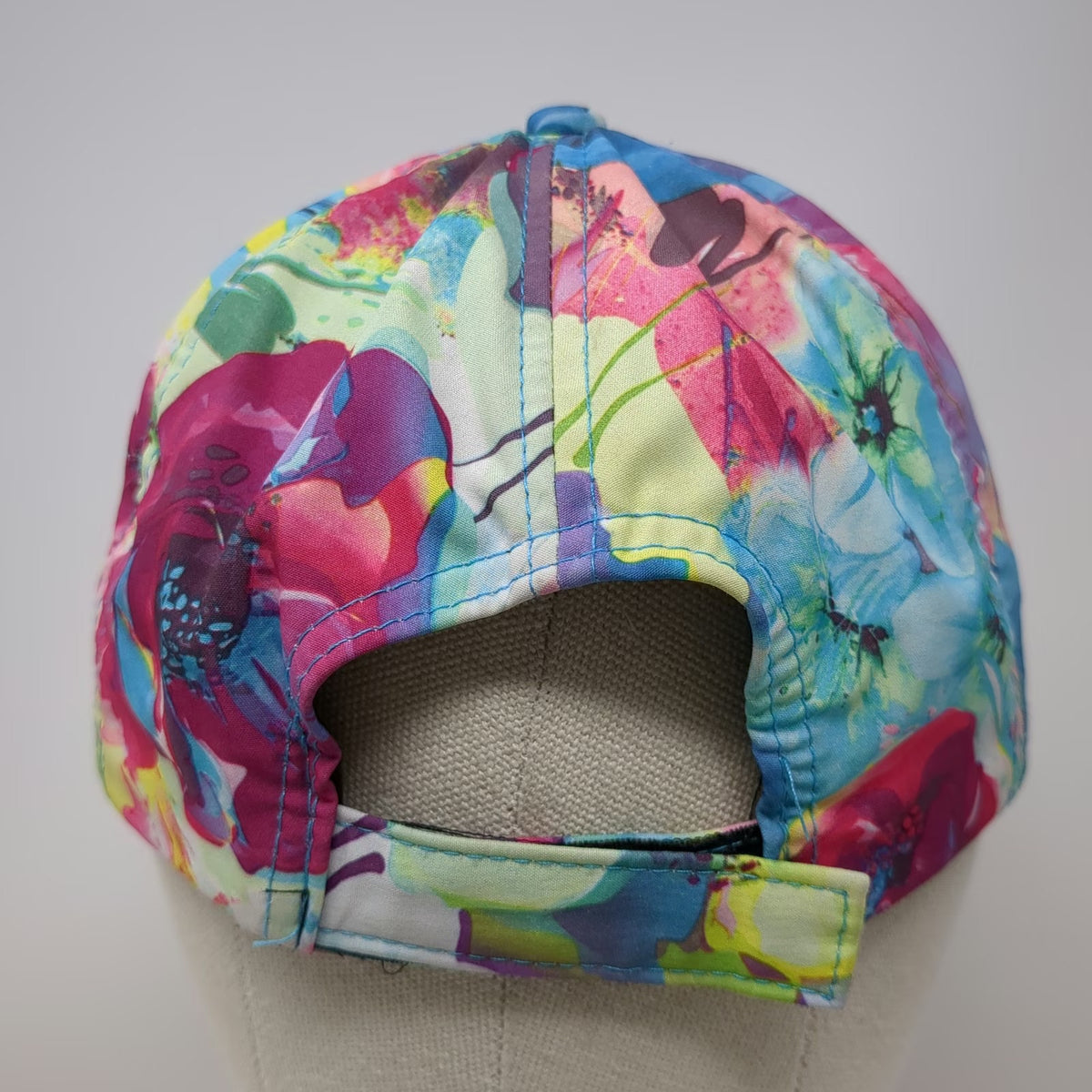 Bongo Baseball Cap Pink Floral All-Over Print One Size Strapback Hat Polyester