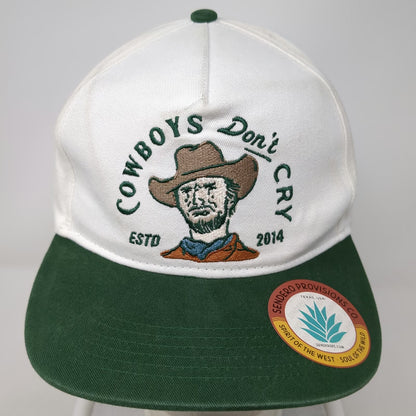 Sendero Provisions Co. 5 Panel White Green One Size Cowboys Don't Cry Hat