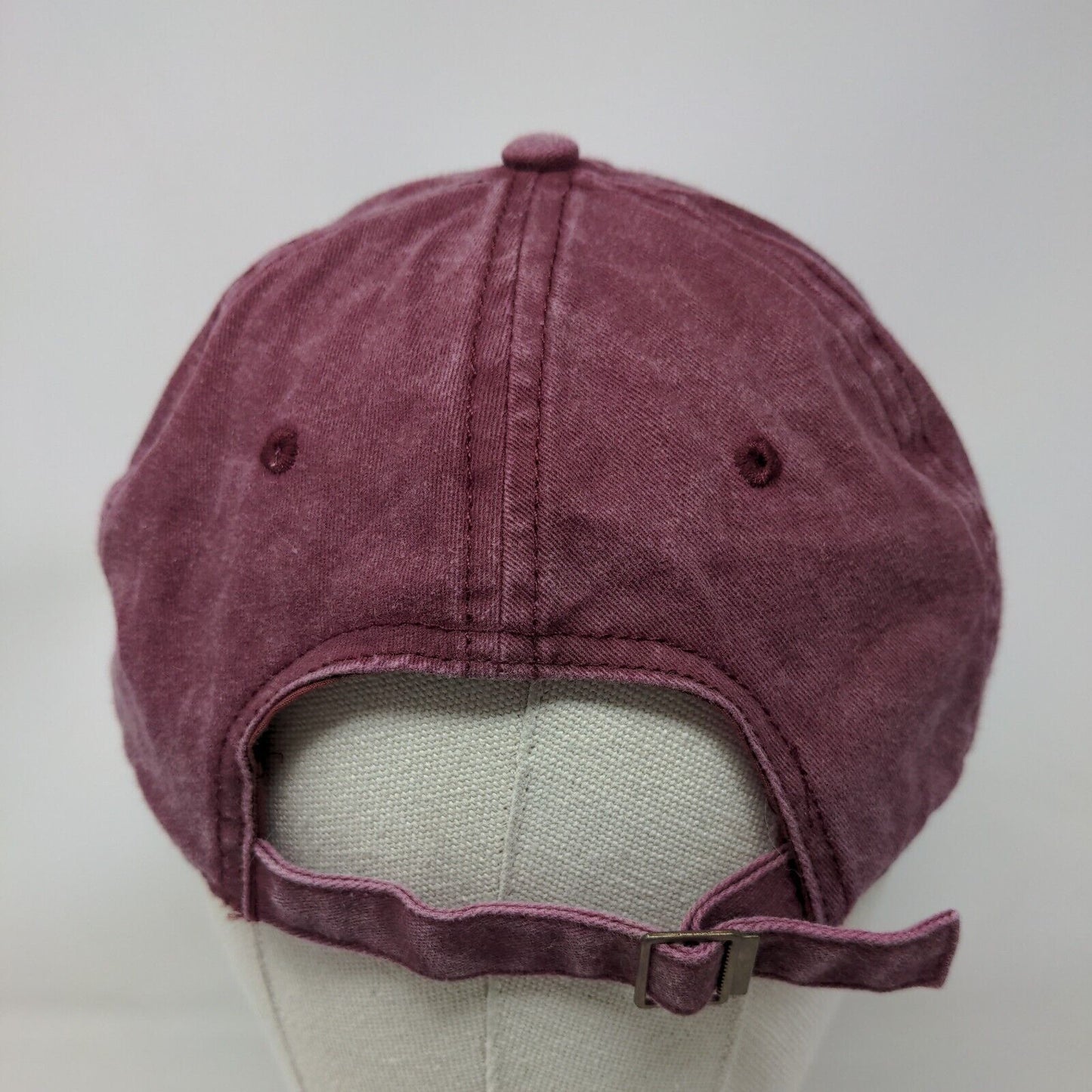 Nope Slideback Hat Red Burgundy Adjustable Embroidered 6 Panel Cotton